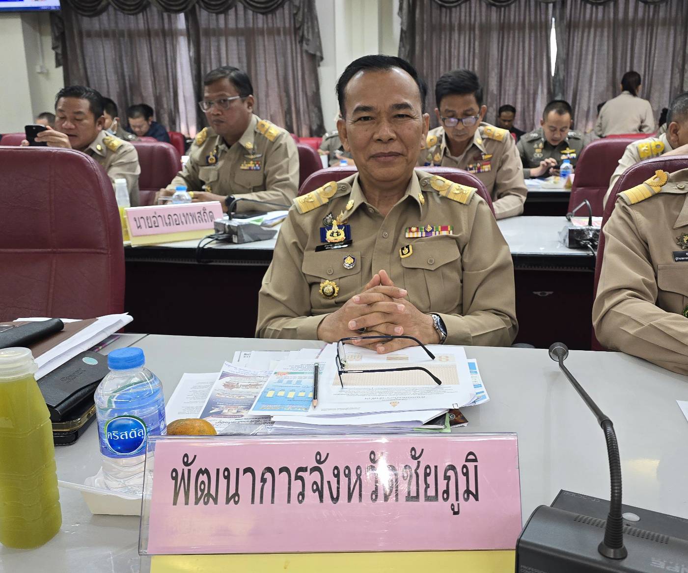 พัฒนาการจังหวัดชัยภูมิ ร่วมการประชุมคณะกรมการจังหวัดชัยภูมิ หัวหน้าส่วนราชการ หน่วยงานรัฐวิสาหกิจ หน่วยงานเอกชน จังหวัดชัยภูมิ ครั้งที่ 1/2569 ประจำเดือนมกราคม 2569